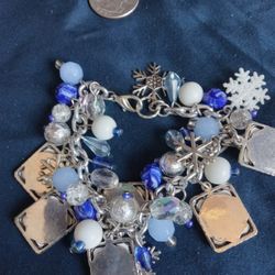 Bracelet Silvertone Charms And Photo Frame Read Description Please 