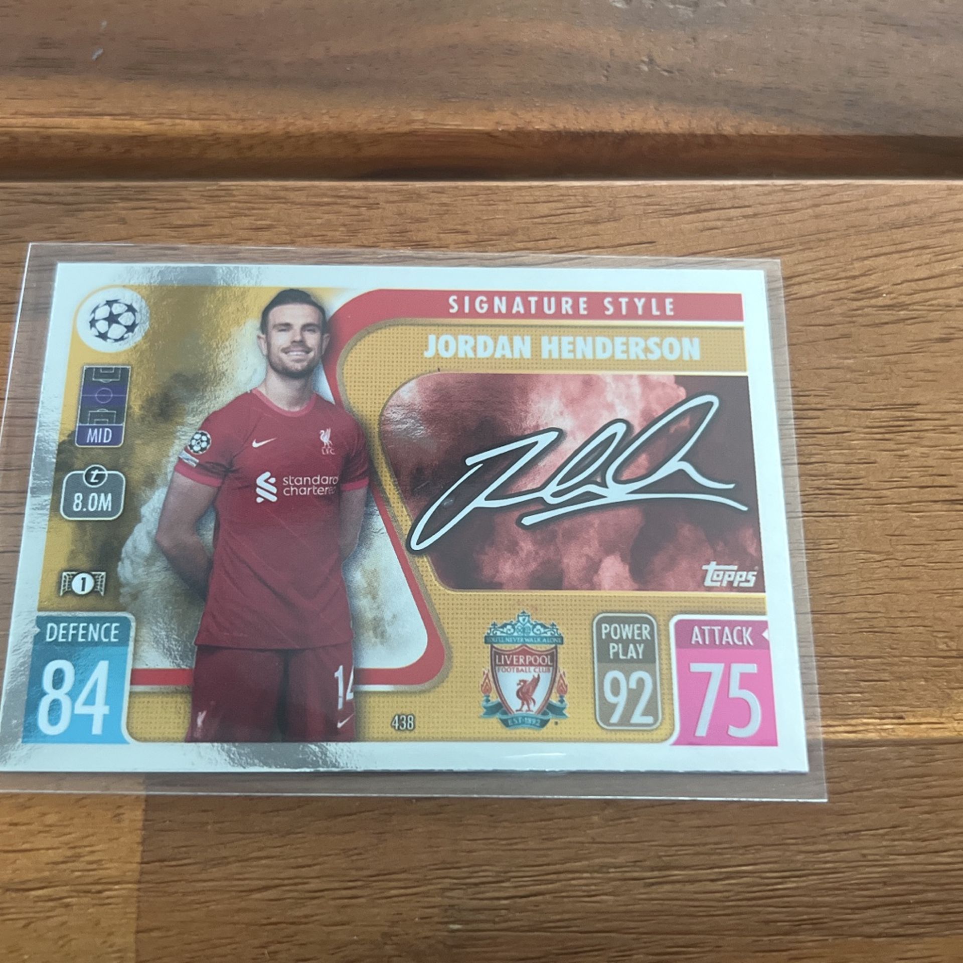 Soccer Trading Cards Jordan Henderson