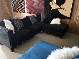 Black Velvet Sectional