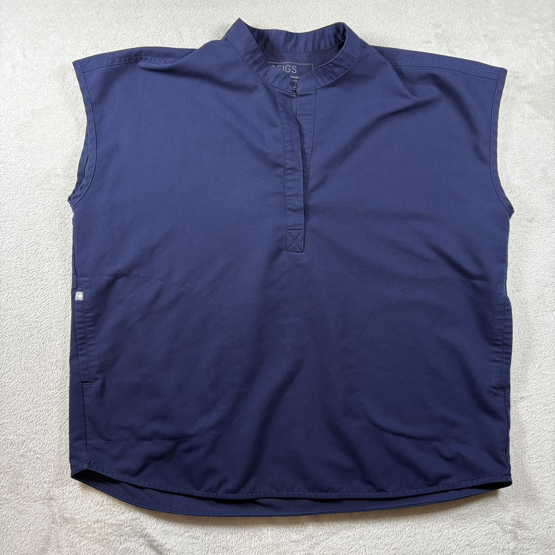 FIGS Top Women's Size L Blue Technical Collection Scrubs Shirt #3591