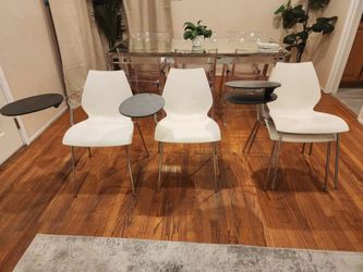 4 Vintage Kartell Maui Desk Chairs with very rare tablet Arms - MUST GO