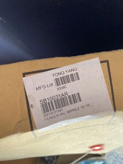 Tong Yang Replacement Fender Subaru Impreza ‘12-‘16