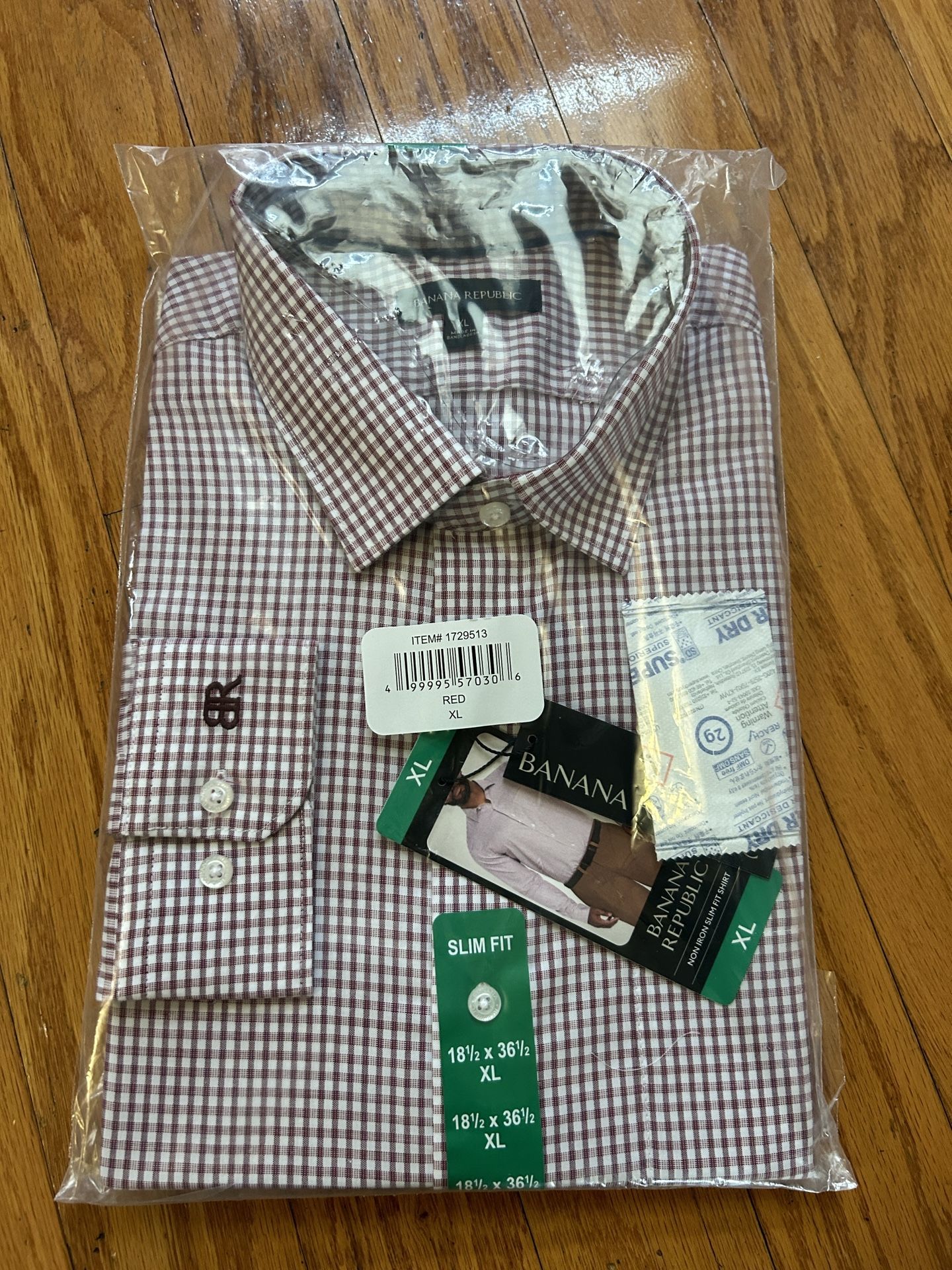 NWT Banana Republic men’s non-iron dress shirt Size XL