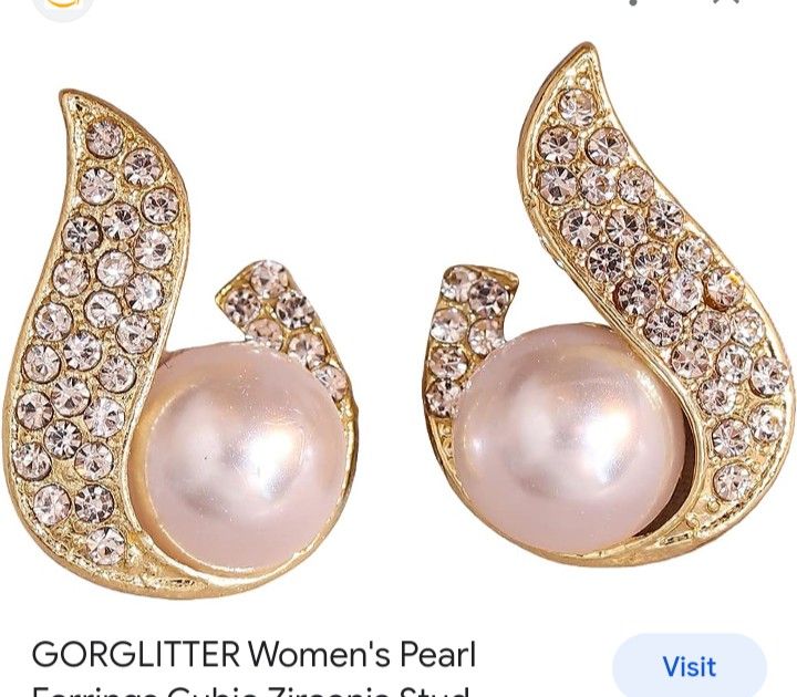 GORGLITTER Women's Pearl Earrings Cubic GORGLITTER Women's Pearl Earrings Cubic Zirconia Stud Earrings




Stud Earrings



