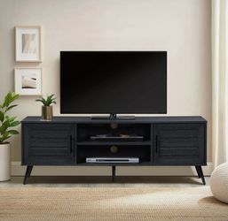 Brand New 59 In. Black TV Stand with 2 Storage Cabinets