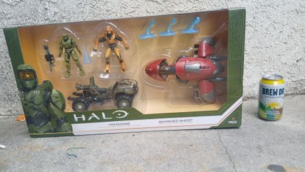 World of Halo Infinite Mongoose & Master Chief and Banished Ghost & Elite Warlord Action Figure Set.