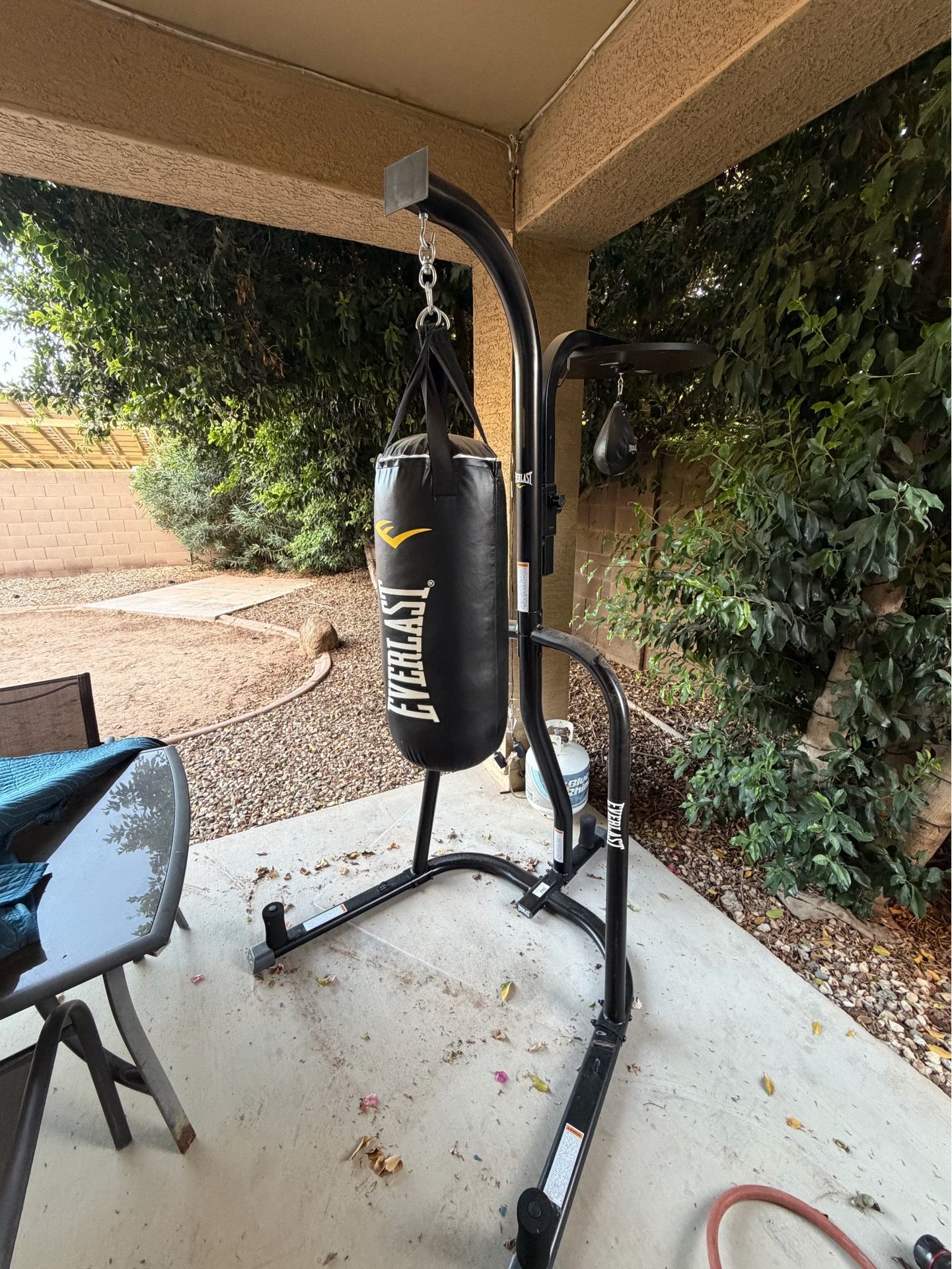 Punching bag stand