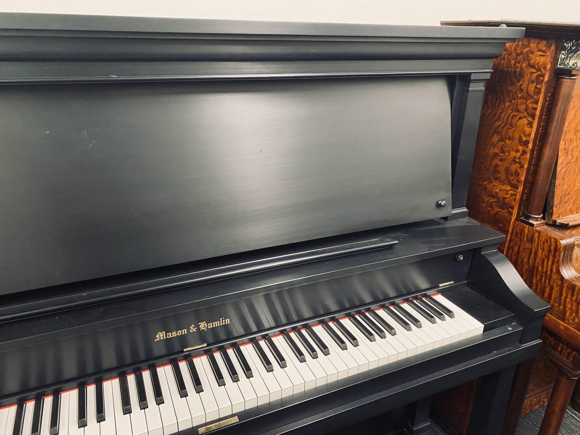 Mason & Hamlin Model G1 Ebony Satin 55” Upright Piano (incl. Tax