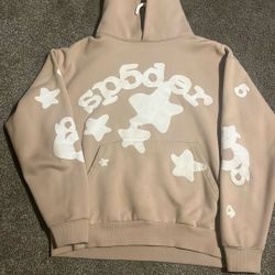 Beige Sp5der Hoodie