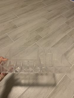 Plastic makeup organizer