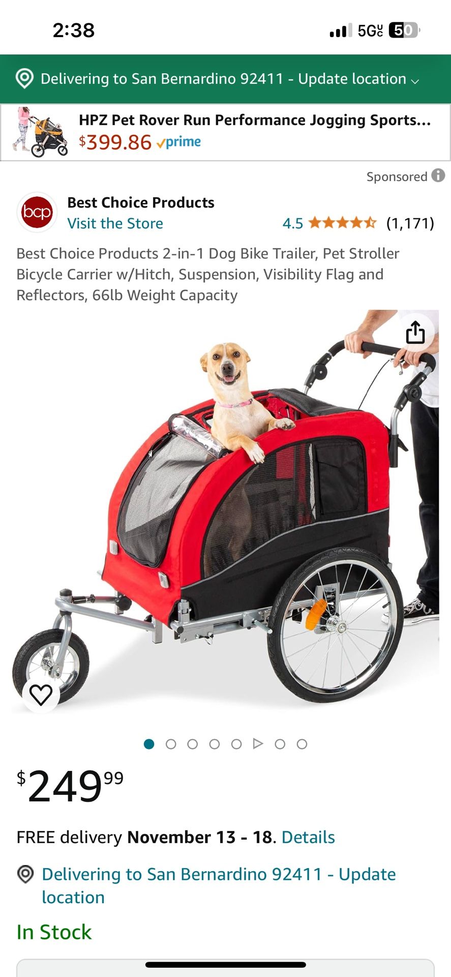 Dog Bicycle Trailer/Stroller