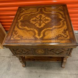 Table/Carved Table/Wood Inlaid Table / accent table/vintage table