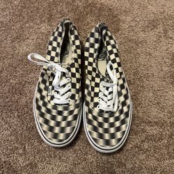 Blurred Checkered Vans