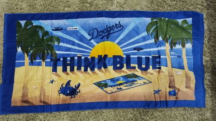 LA Dodgers Think Blue Beach Towel 30" x 60"
