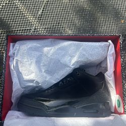 Jordan 3 Retro Black Cats 2025 Size 9.5