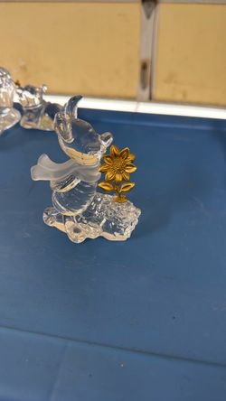 Lenox Disney Piglet Gold Sunflower Crystal Figurine Winnie the Pooh 4.5” Rare