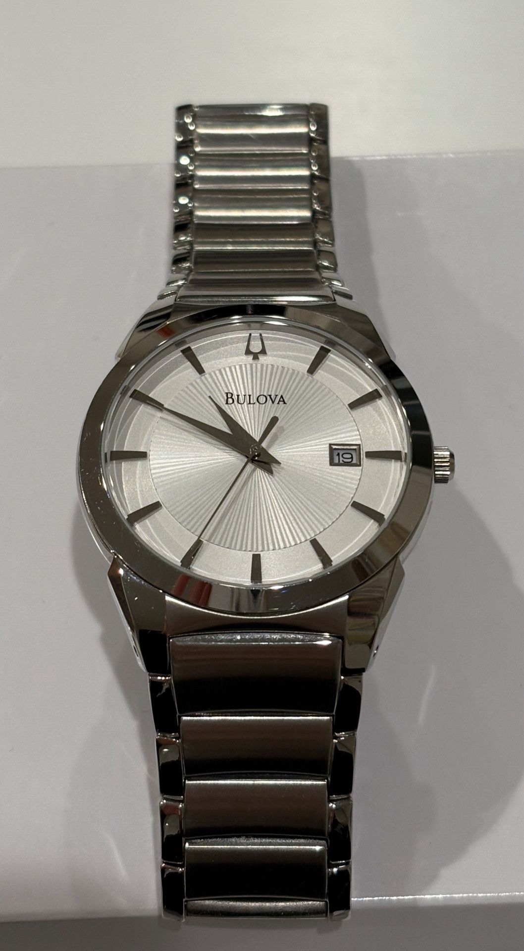 Bulova Stainless Steel Men’s Dress Watch 38mm (Classic Silver White Dial)