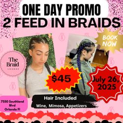 2 Braid With Added Hair/ 2 Trenzas Con Pelo Agregado 