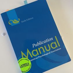 Publication Manual of the American Psychological Association, 6th Edition