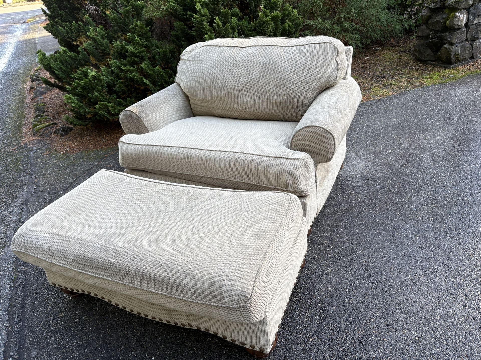 Love Seat and Ottoman