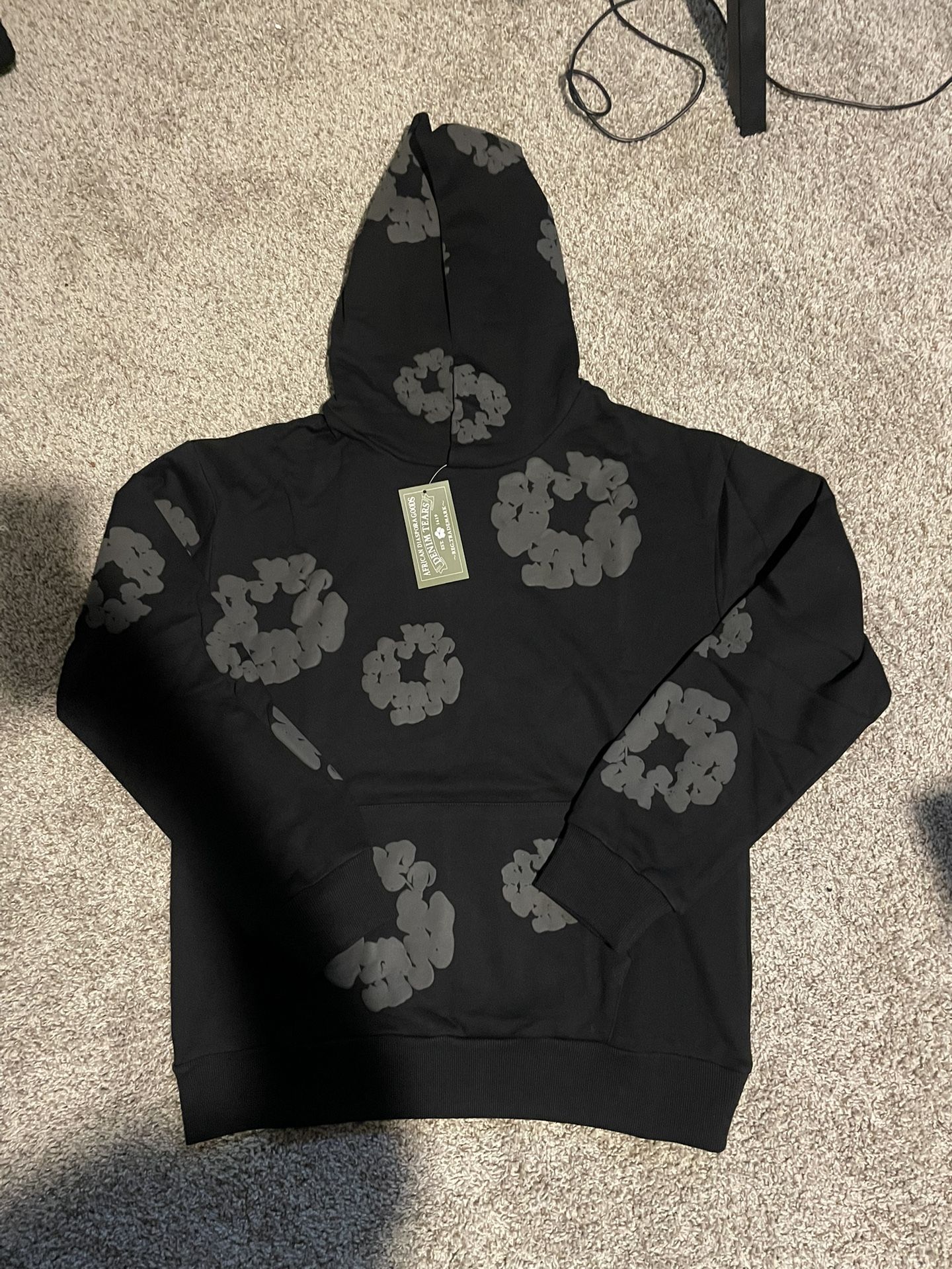 Black On Black Denim Tears Hoodie