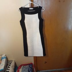 Black and White Calvin Klein Dress Size: 6 Dress