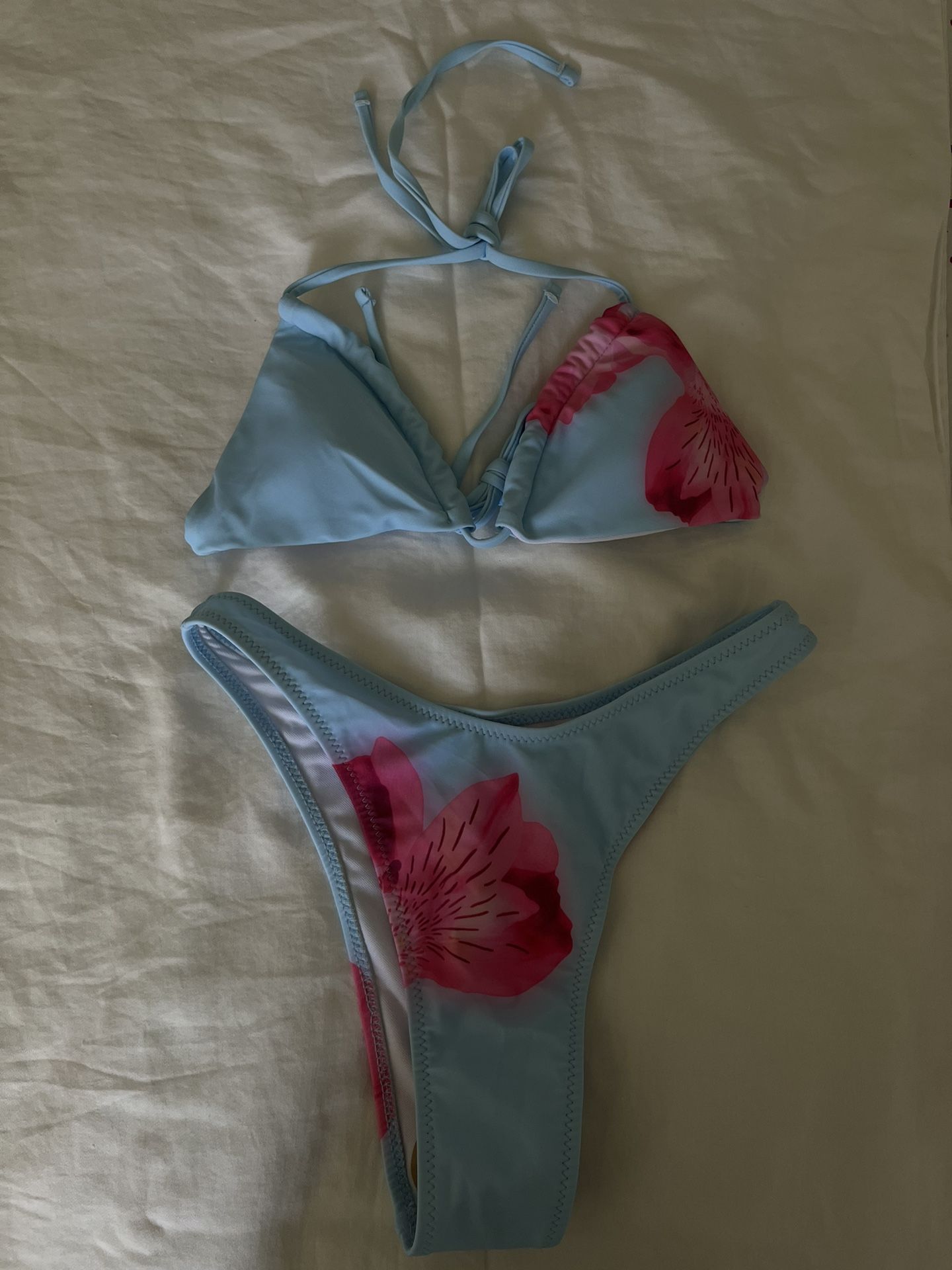Blue Floral Bikini