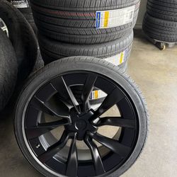 19” Tesla Model 3 OEM Wheels & Tires Satin Black BRAND NEW
