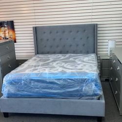 Queen bed with mattress included 