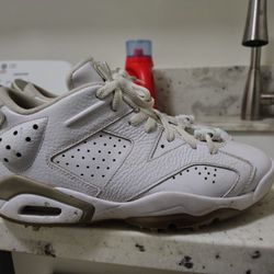 Jordan 6 Retro Low Golf White/Khaki Shoes 8.5
