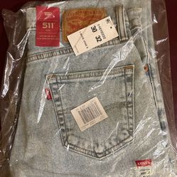 Levis 511 Mens Blue Jeans Size 30x32 New