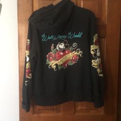 Mickey Mouse and Roses Black Hoodie