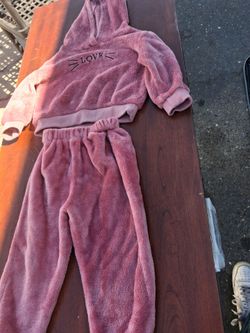 Kids Pink Fleece Hoodie and Jogger Set. Size 2- T