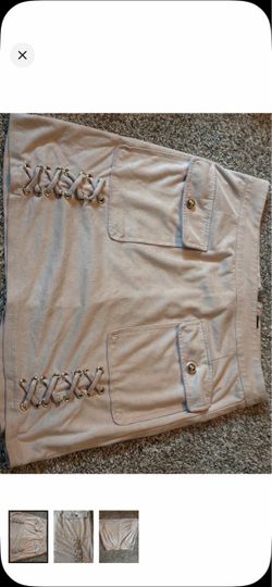 Size M Shein tope miniskirt with lace up and pockets