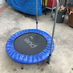 Exercise Bouncy With Adjustable Height Bar