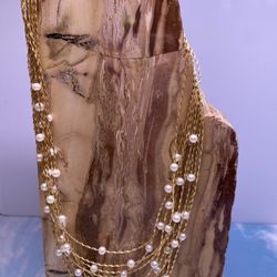 14K Strand Pear Necklace 