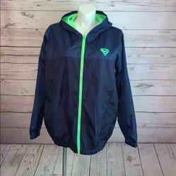 Superman DC Comics Blue Windbreaker Unisex Size
