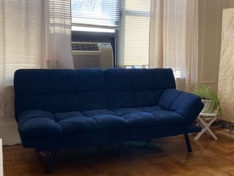 Blue Futon In Good Condition