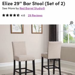 High top/ Bar stool seats