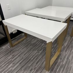 Desk / Table 24 X 48 White Gold 