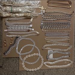Gold Cubans And Diamond Chains (High quality) 