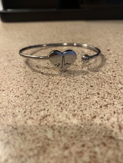 Heart Beat Silver Bracelet