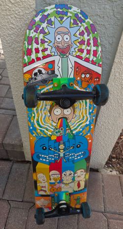 Primitive Rick & Morty Collage Skate Deck 8.125