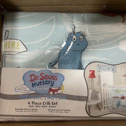 dr seuss 4 piece crib set NEW IN PACKAGE
