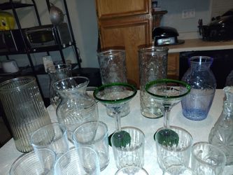 Assorted glass ware