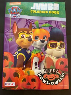 Paw Patrol Halloween Jumbo Coloring & Activity Book Happy Howl-o-