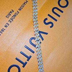 10K Diamond Cuban Bracelet 9.5mm 37g 4.15CT SI Coffin Clasp