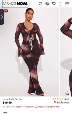 Medium Fashion nova Lenny pant set