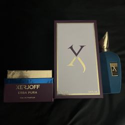 Xerjoff Erba Pura EDP Men’s Cologne 3.4 Oz/100 ML, Used. Has Fuzzy Material 