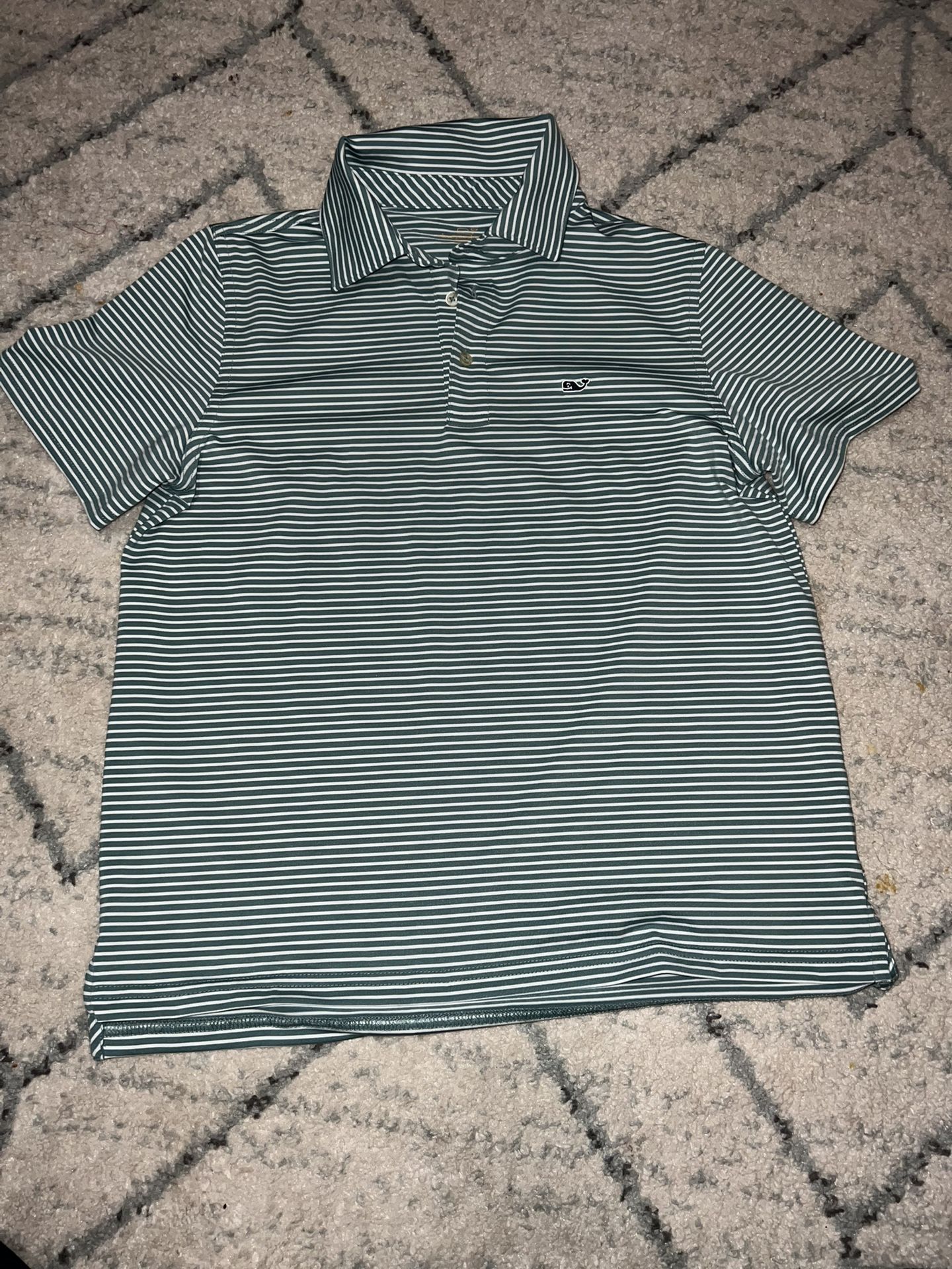 Boys size L 16 Vineyard Vines Sankatu polo green striped
